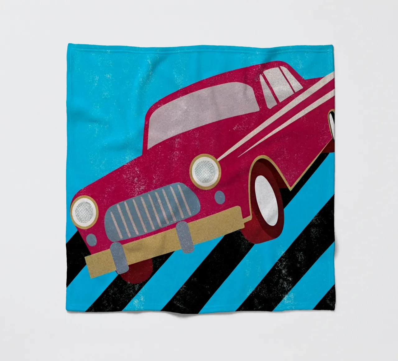auto retro pop art coperta in pile da ralliness