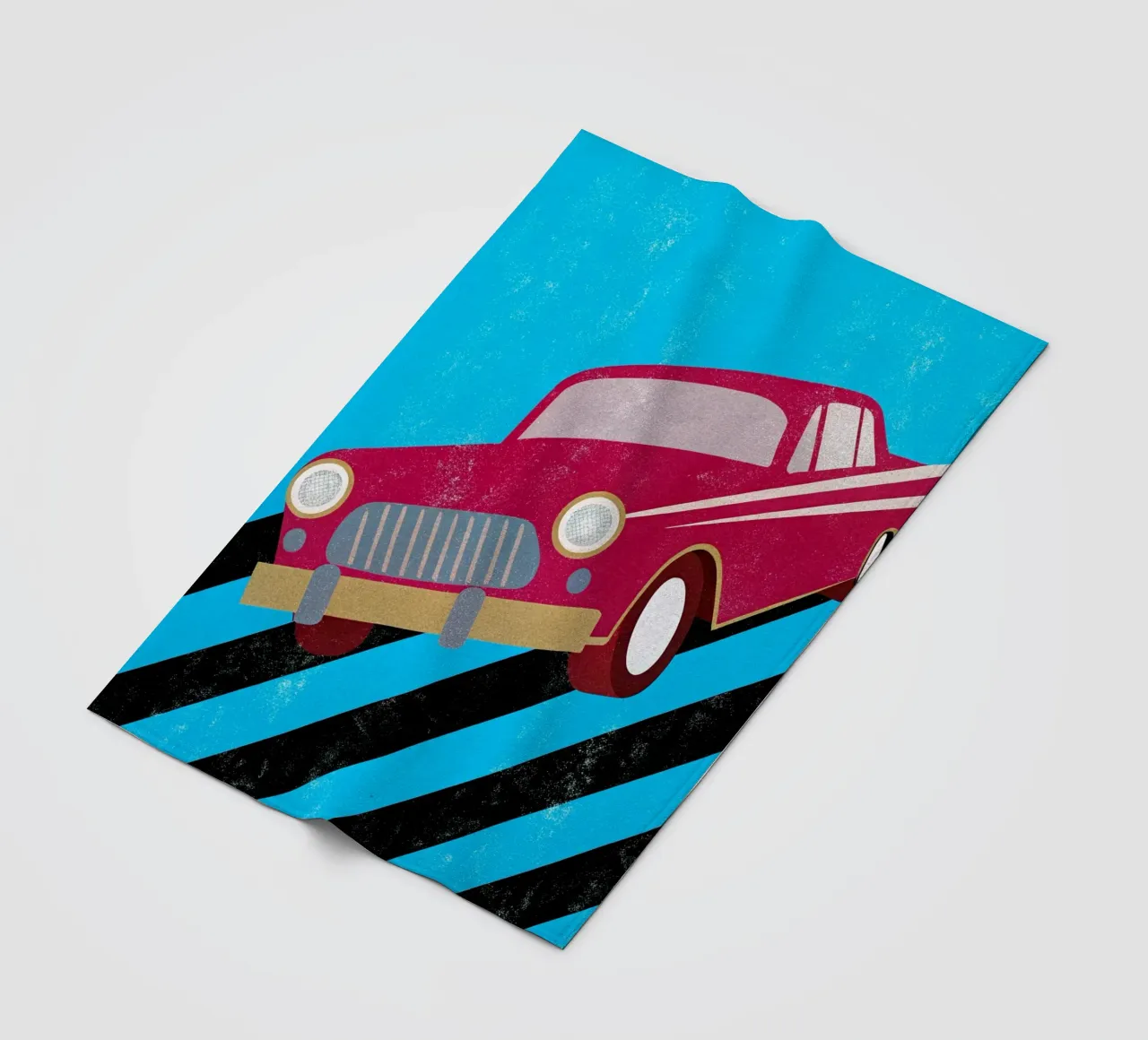 auto retro pop art coperta in pile da ralliness