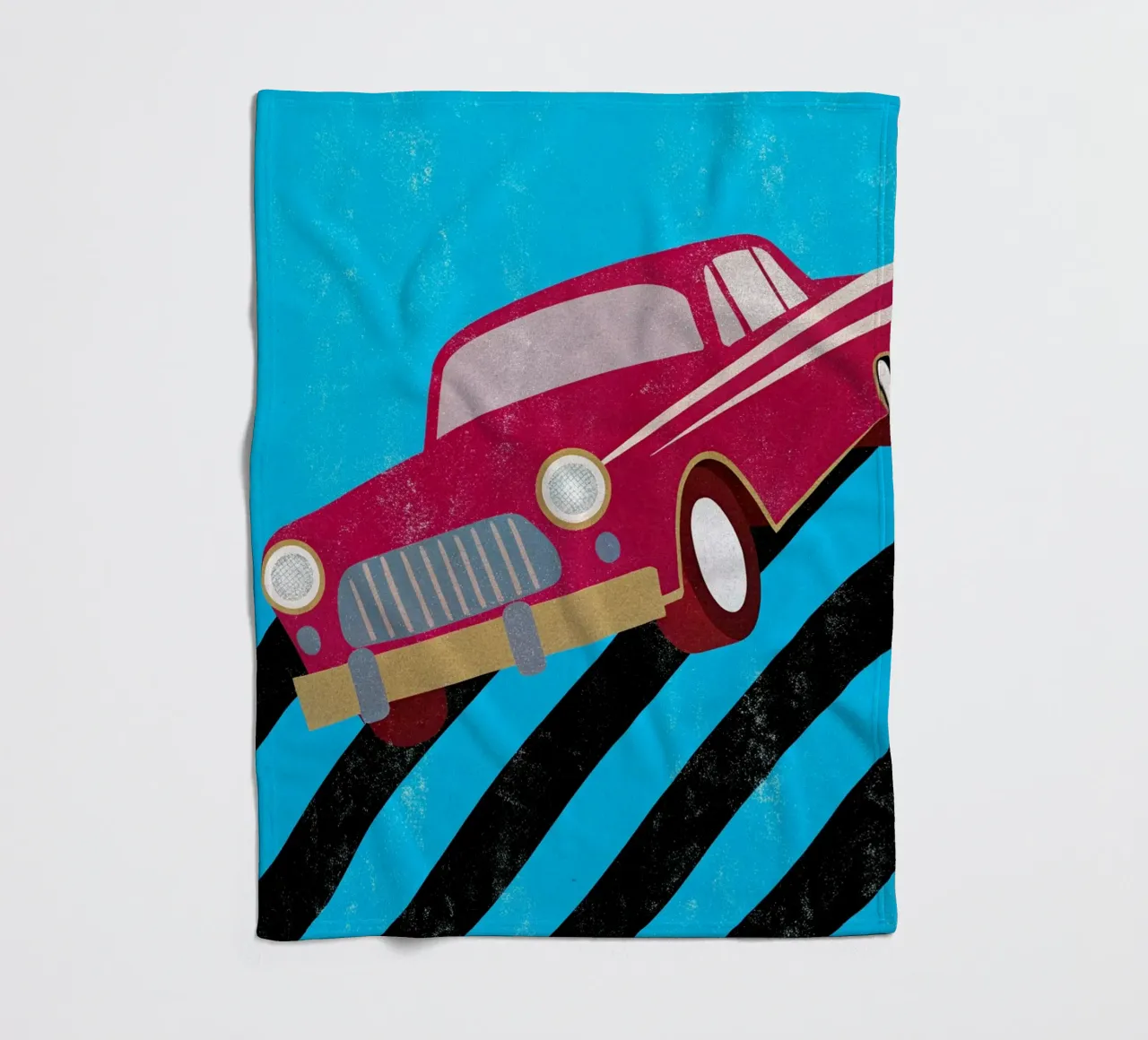 auto retro pop art coperta in pile da ralliness