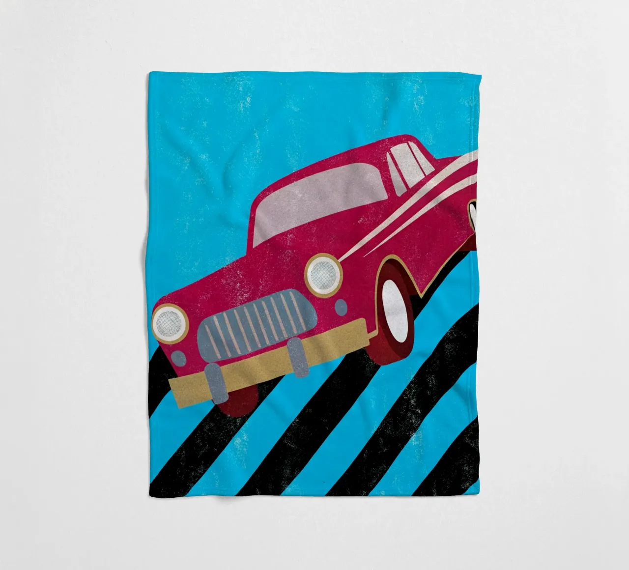 auto retro pop art coperta in pile da ralliness