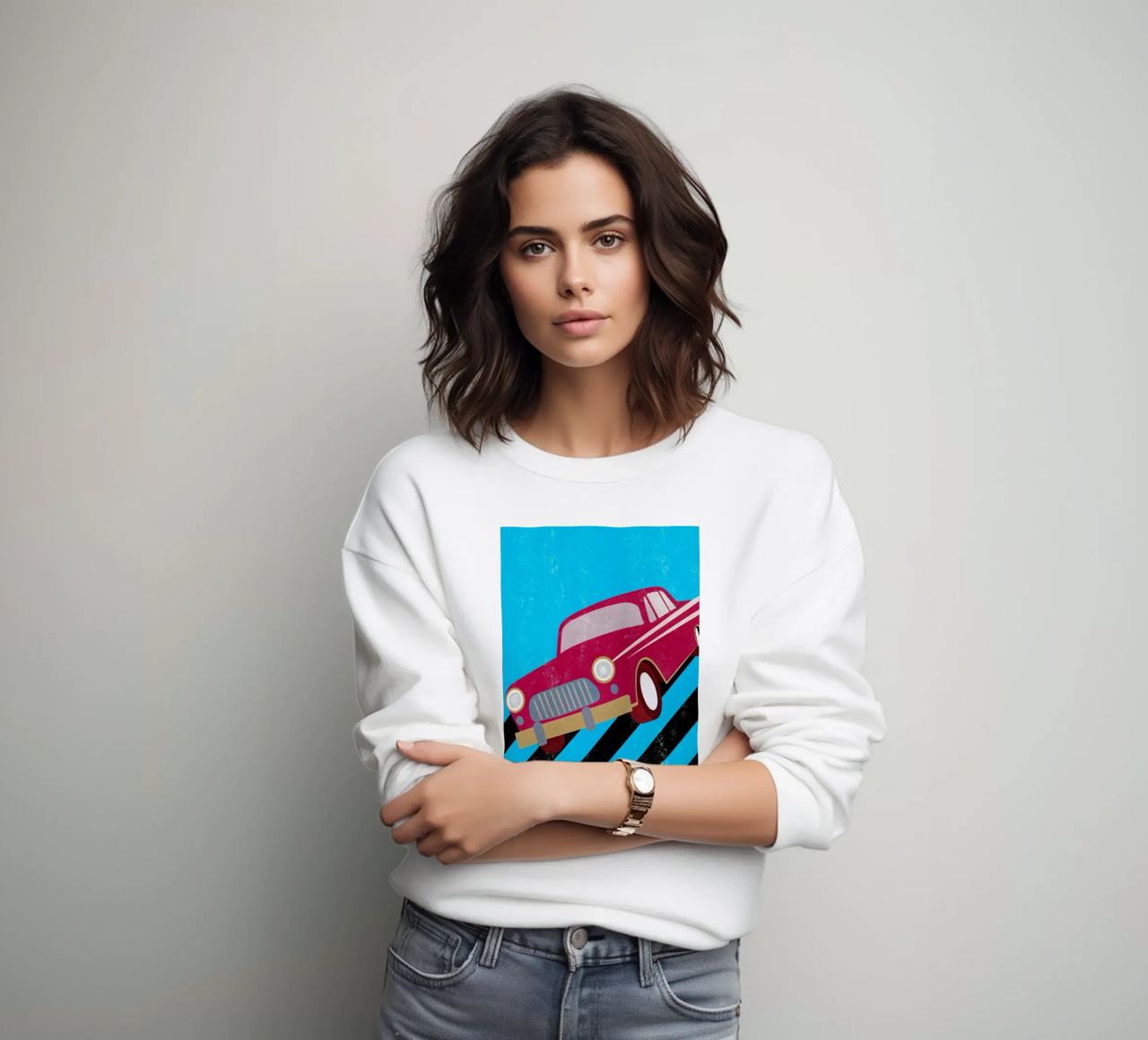 auto retro pop art felpa da ralliness