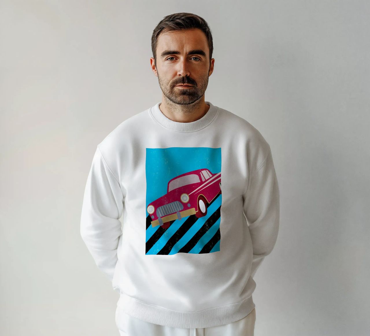 auto retro pop art felpa da ralliness