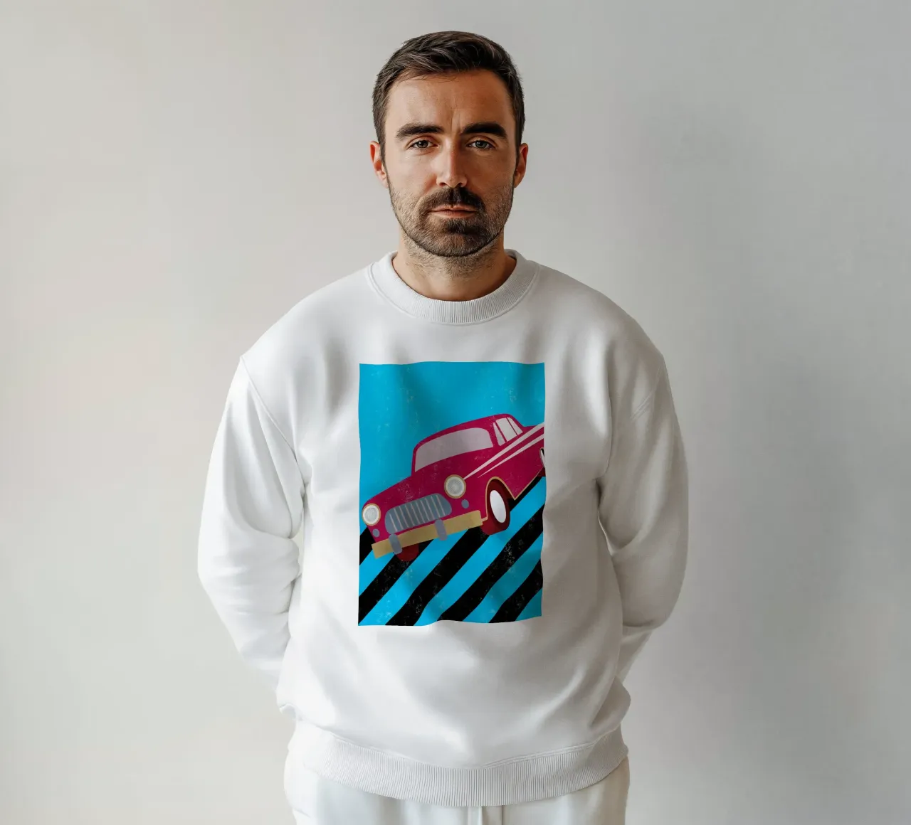 auto retro pop art felpa da ralliness