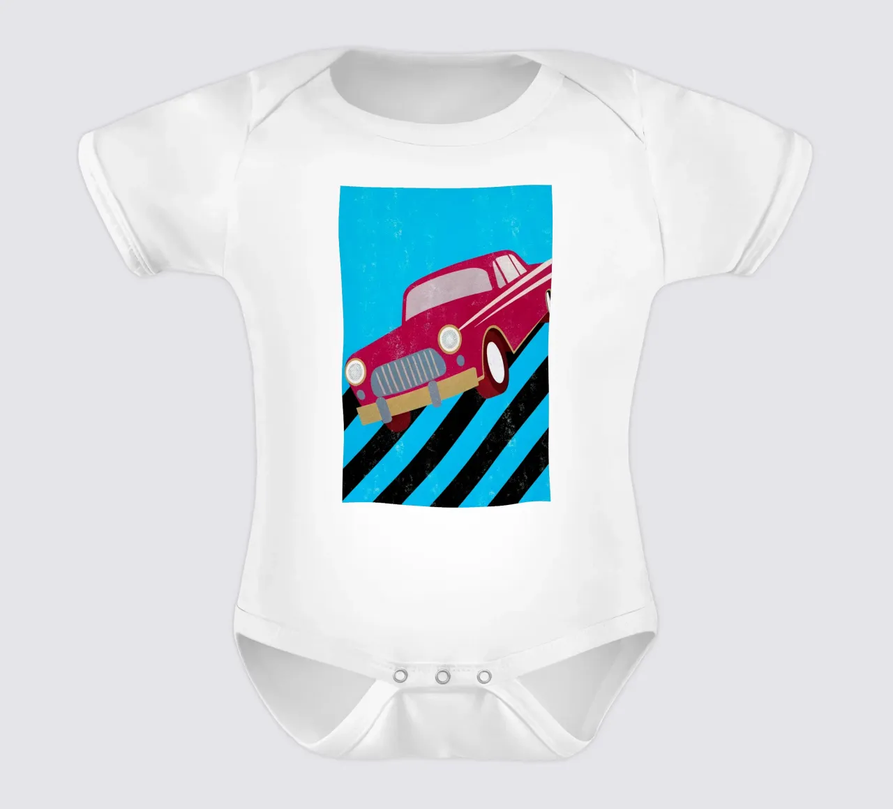 auto retro pop art body neonato maniche corte da ralliness