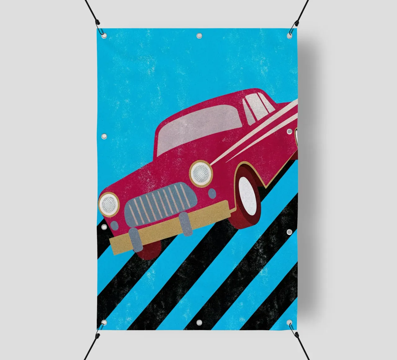 auto retro pop art telo in pvc da ralliness