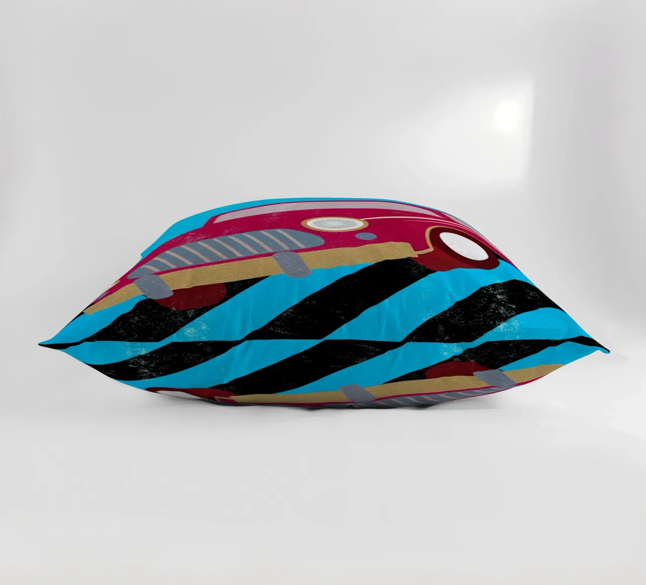 car retro pop art decorative cushion by ralliness