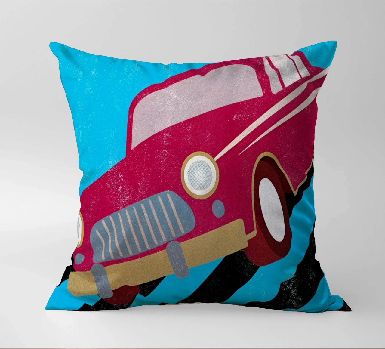 auto retro pop art cuscino da ralliness
