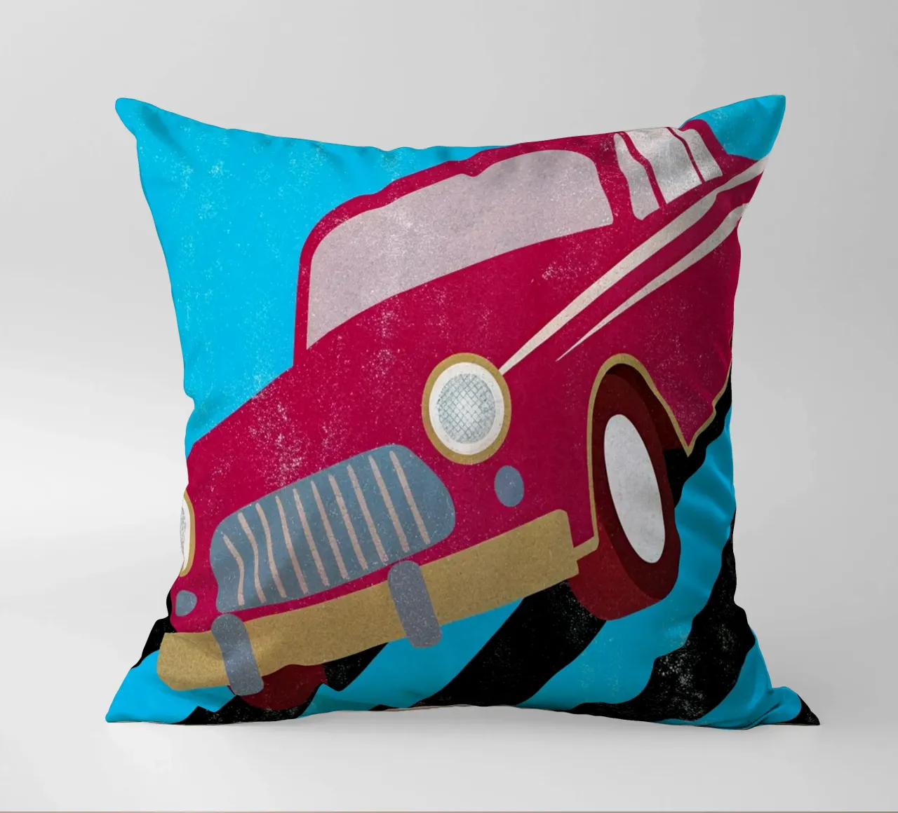 car retro pop art decorative cushion by ralliness