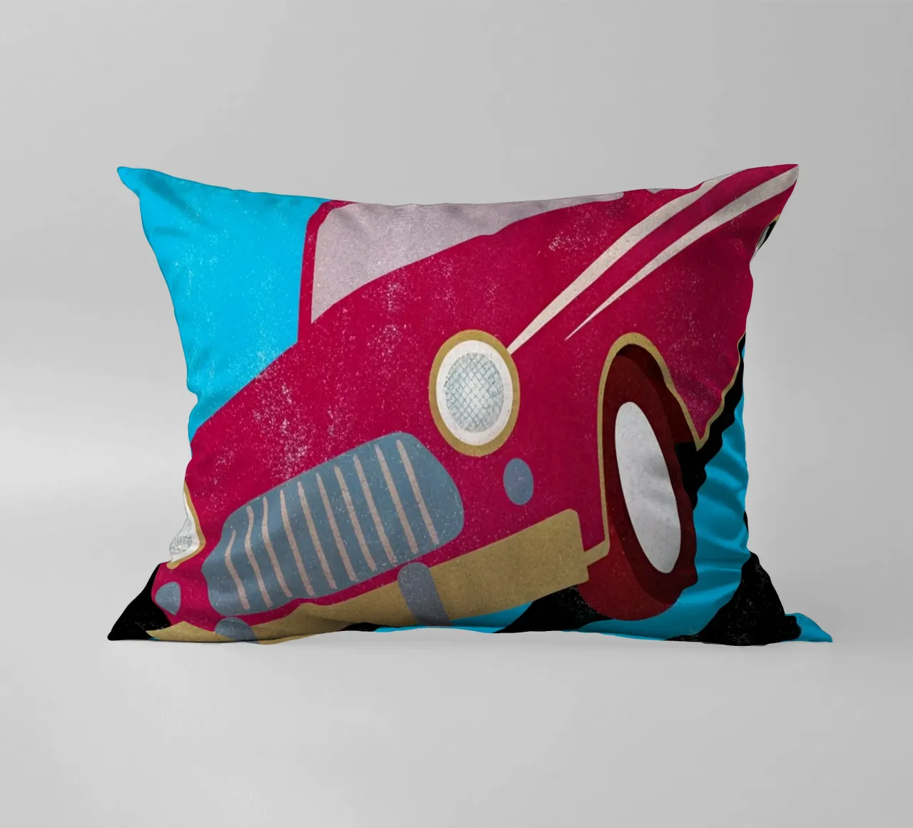 car retro pop art decorative cushion by ralliness