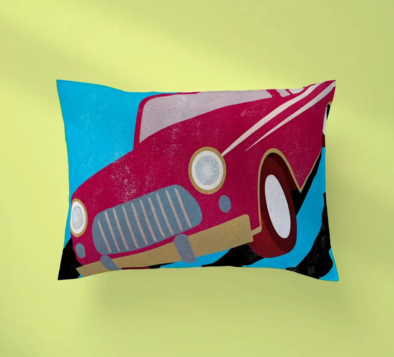 auto retro pop art cuscino da ralliness