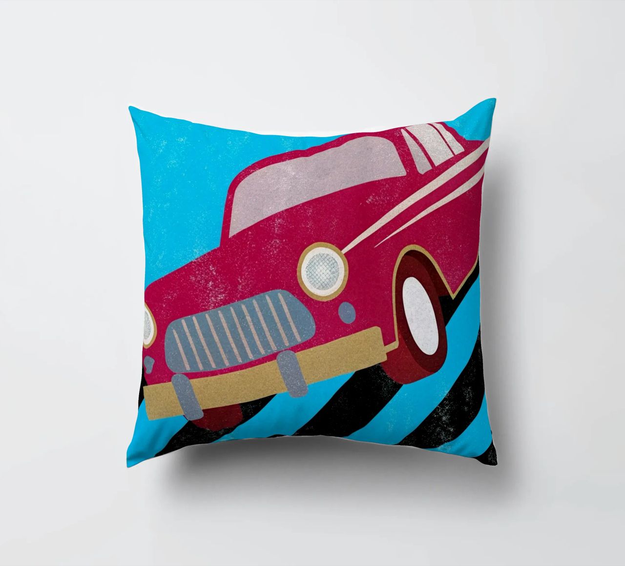 auto retro pop art cuscino da ralliness