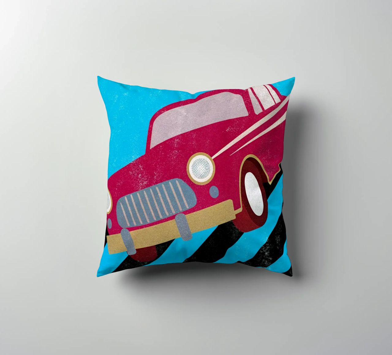 auto retro pop art cuscino da ralliness