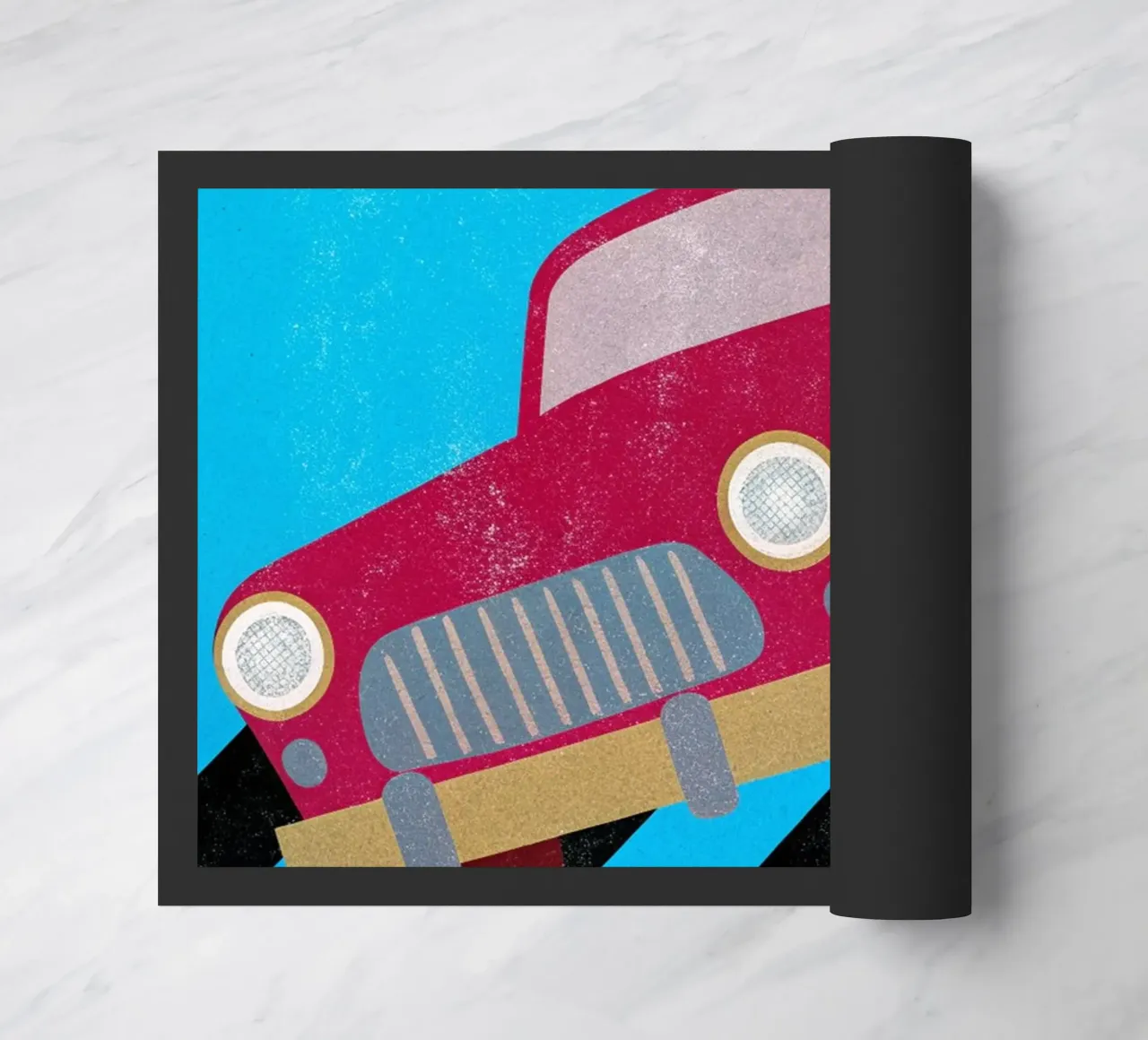 auto retro pop-art deurmat van ralliness