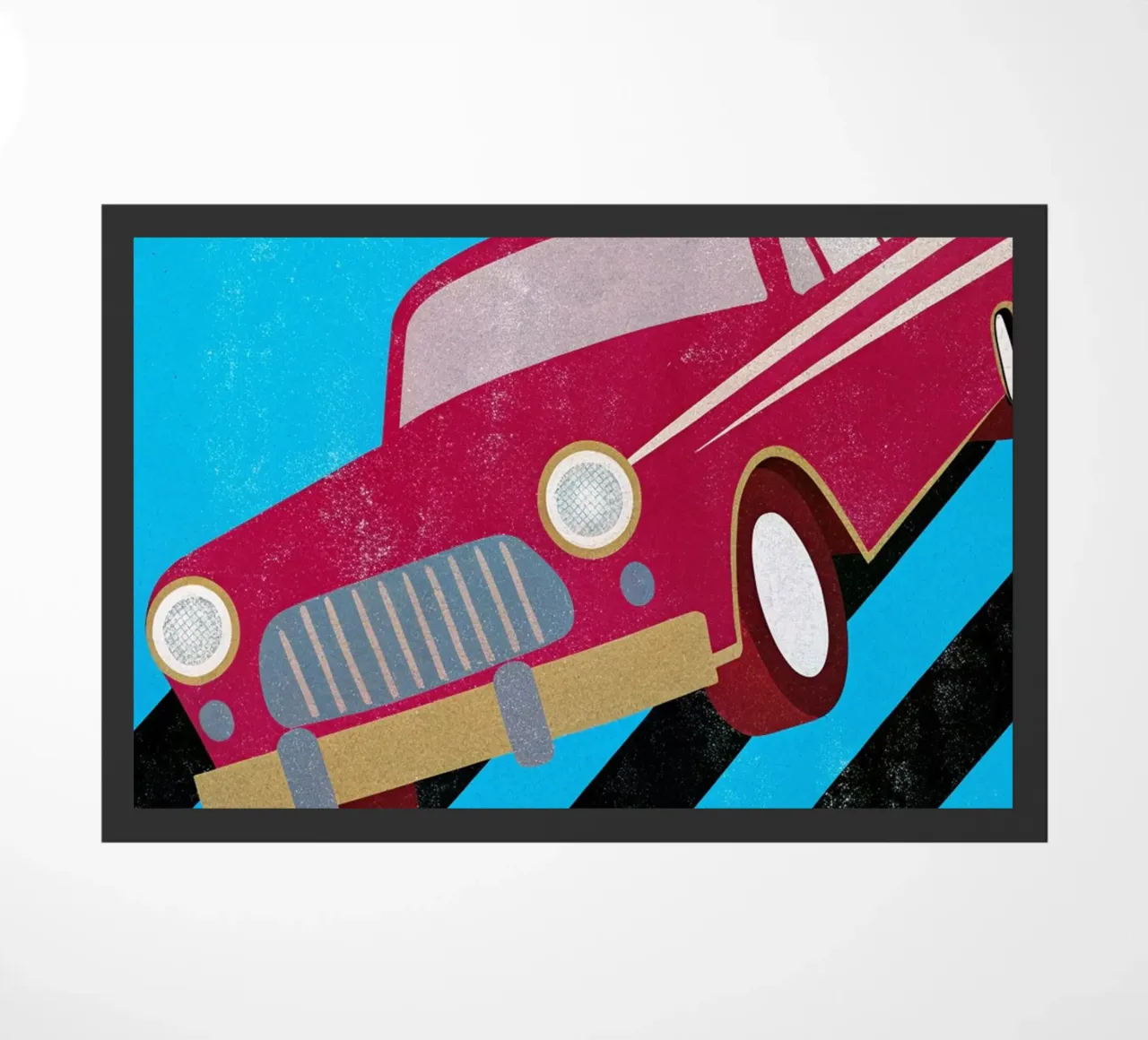 auto retro pop-art deurmat van ralliness