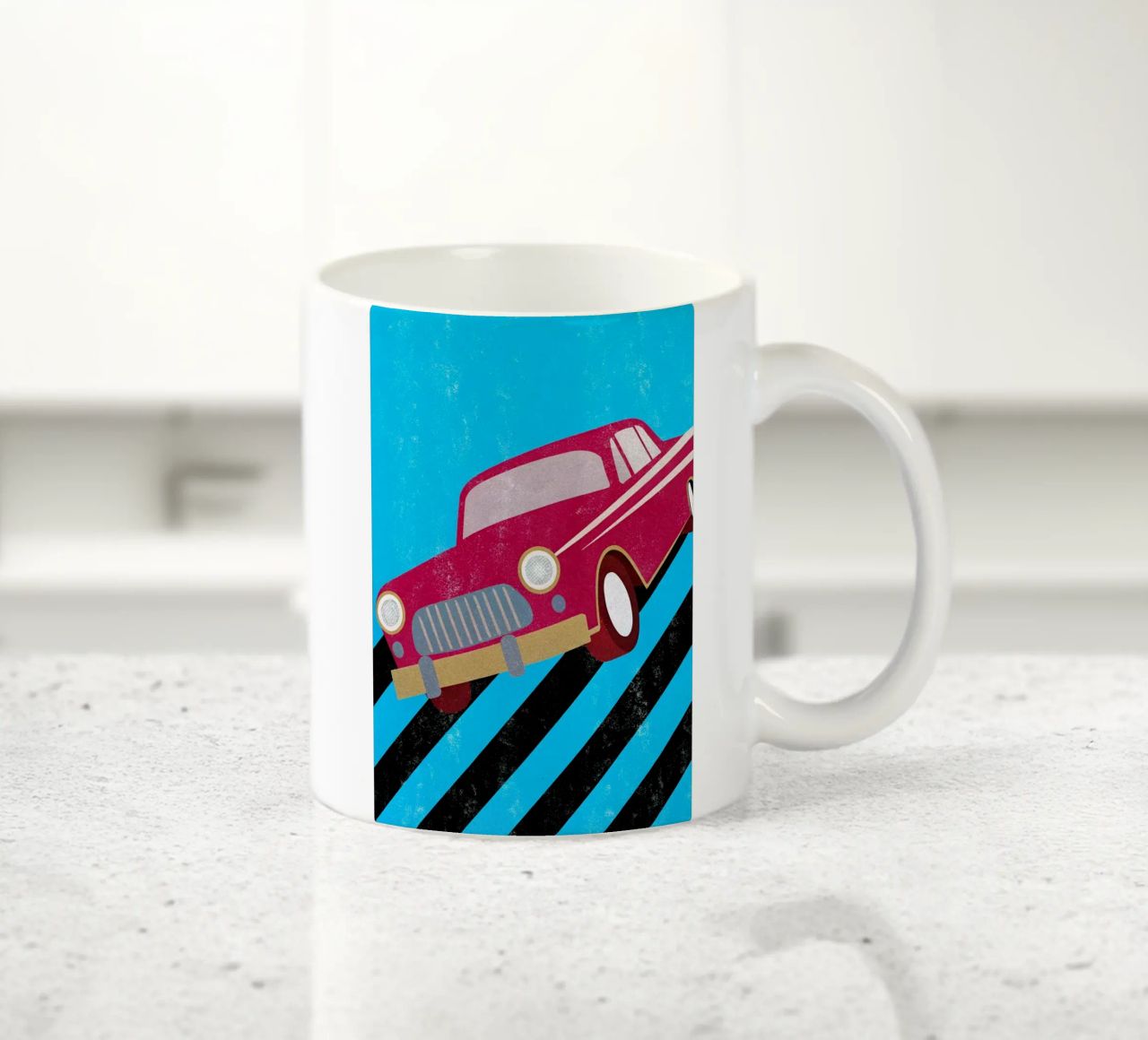 auto retro pop art tazza in ceramica da ralliness