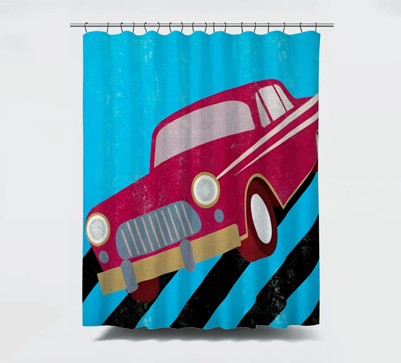 auto retro pop art tenda da doccia da ralliness