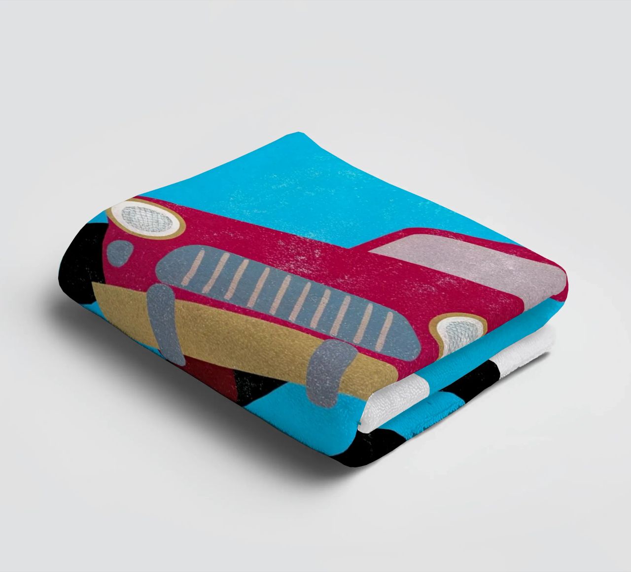 auto retro pop art asciugamano da bagno da ralliness
