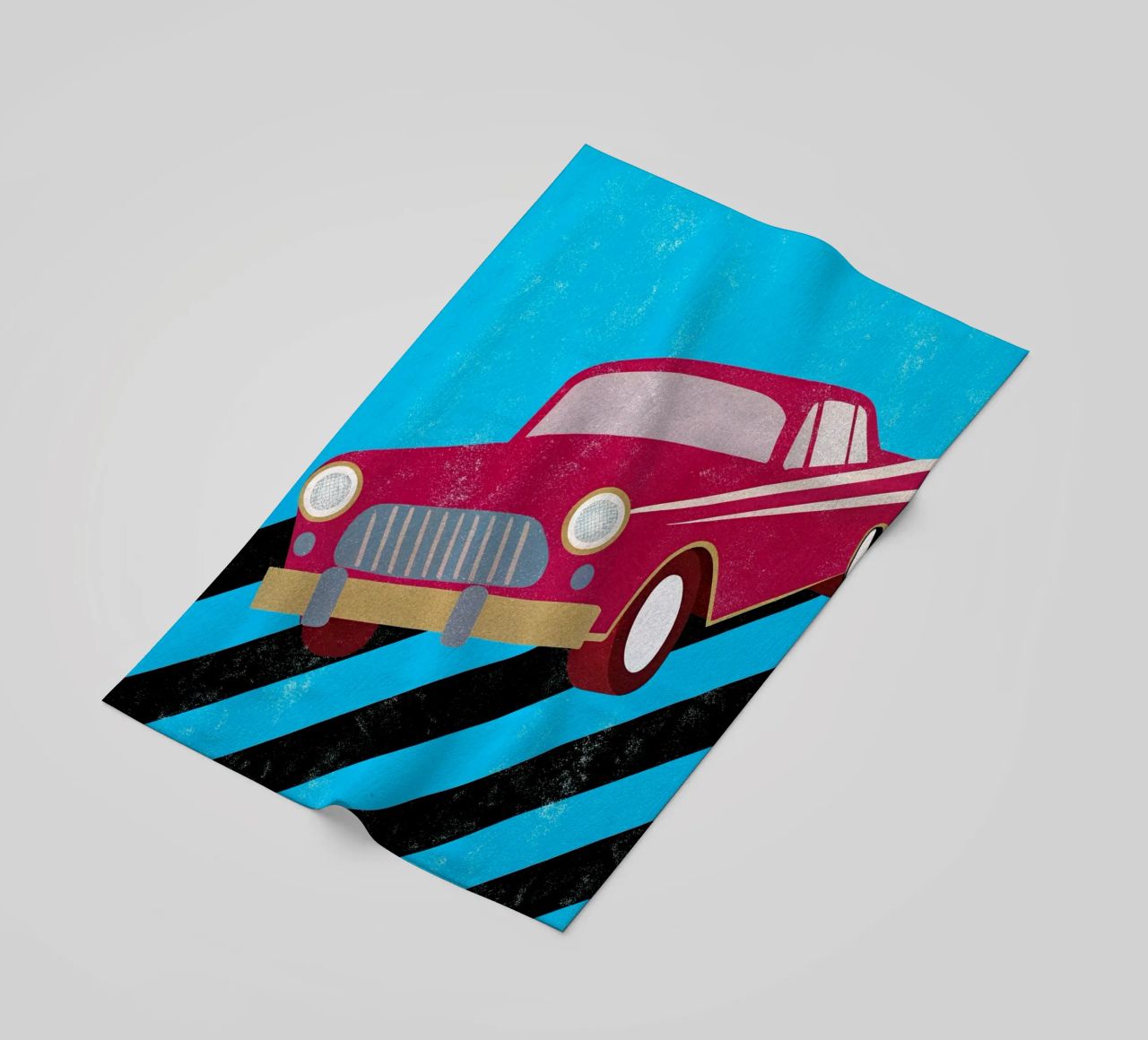 auto retro pop art telo mare da ralliness