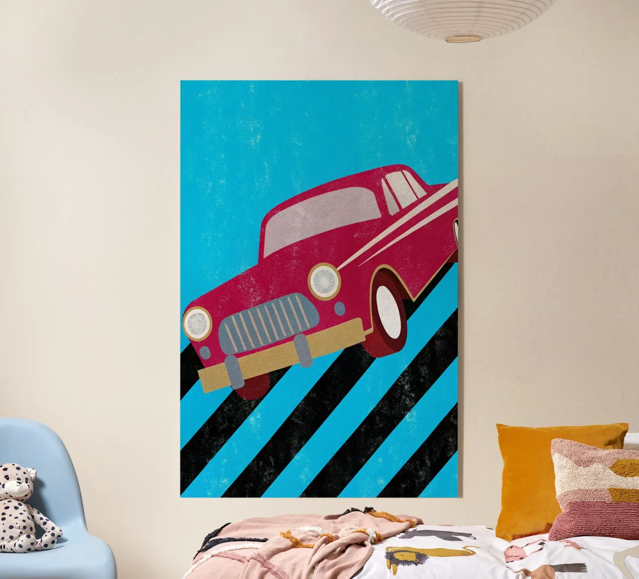 car retro pop art acrylic glass by ralliness