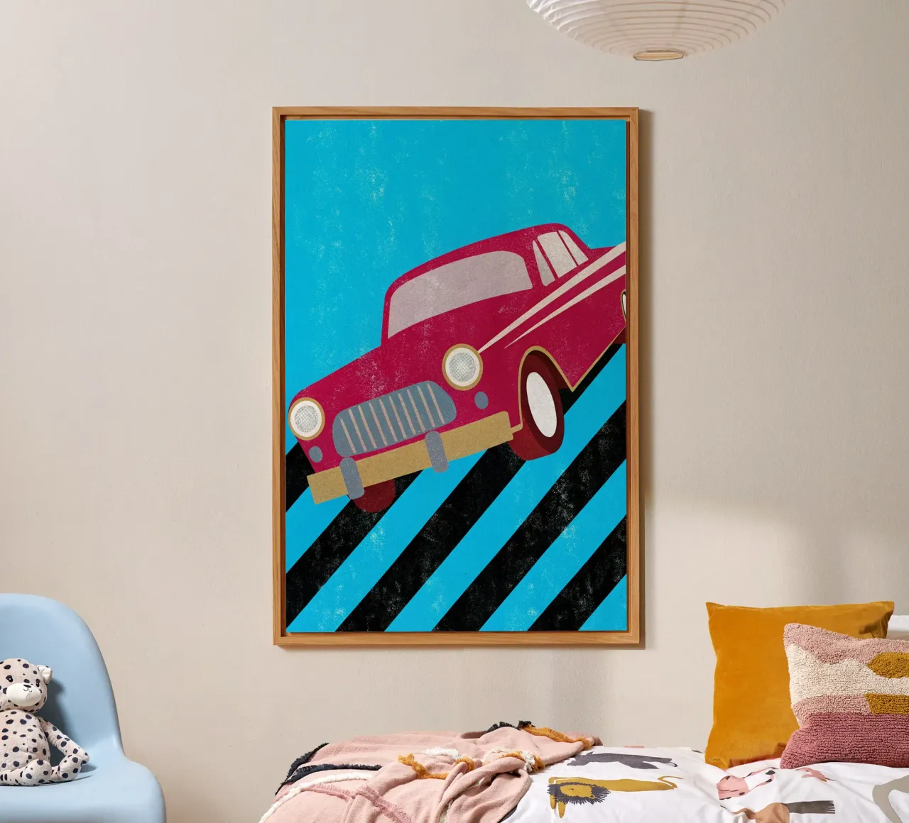 auto retro pop art alluminio dibond da ralliness
