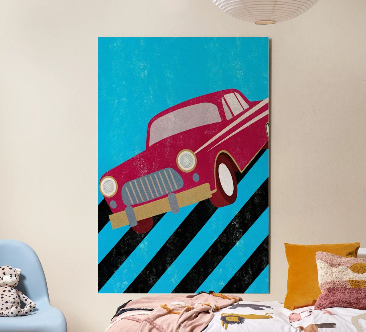 auto retro pop art alluminio dibond da ralliness