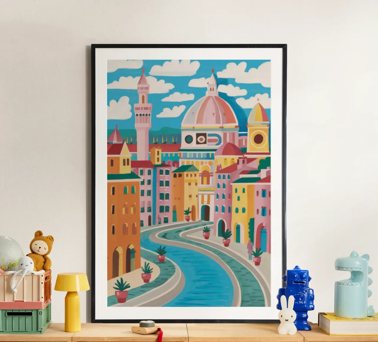 Vista sul fiume Firenze poster da Aurora Muse