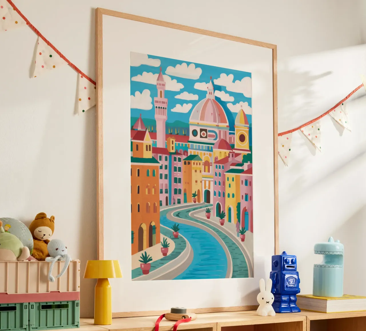 Vista sul fiume Firenze poster da Aurora Muse
