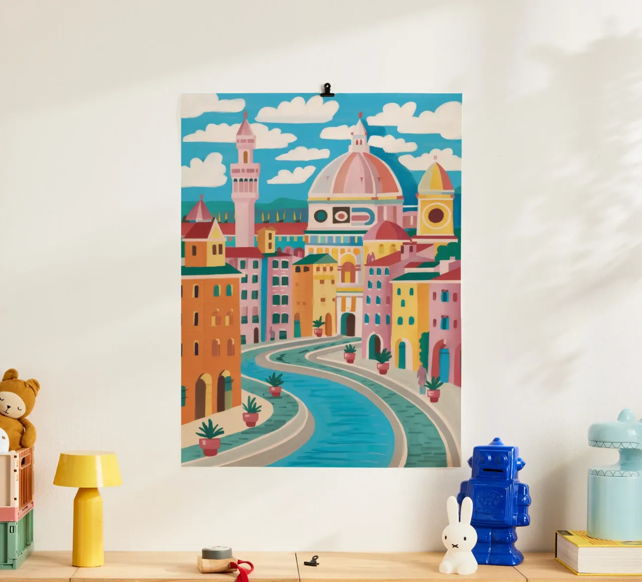 Vista sul fiume Firenze poster da Aurora Muse