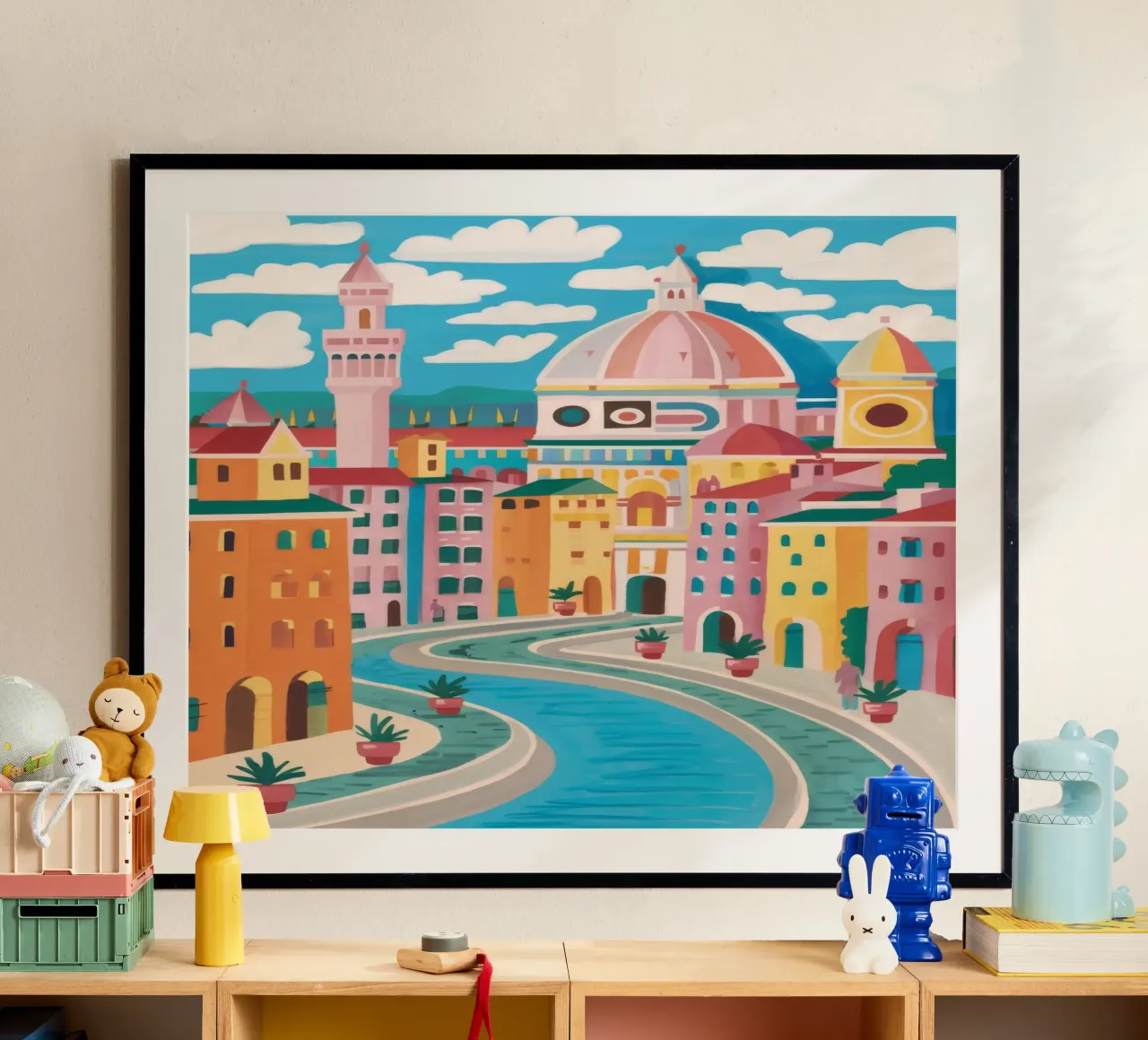 Vista sul fiume Firenze poster da Aurora Muse