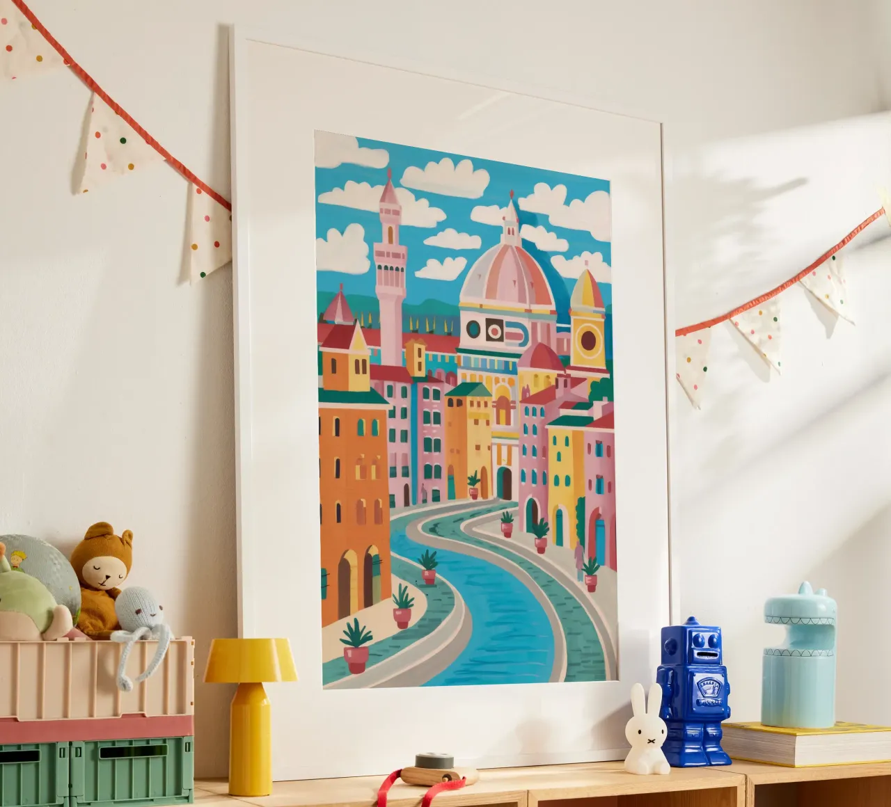 Vista sul fiume Firenze poster da Aurora Muse