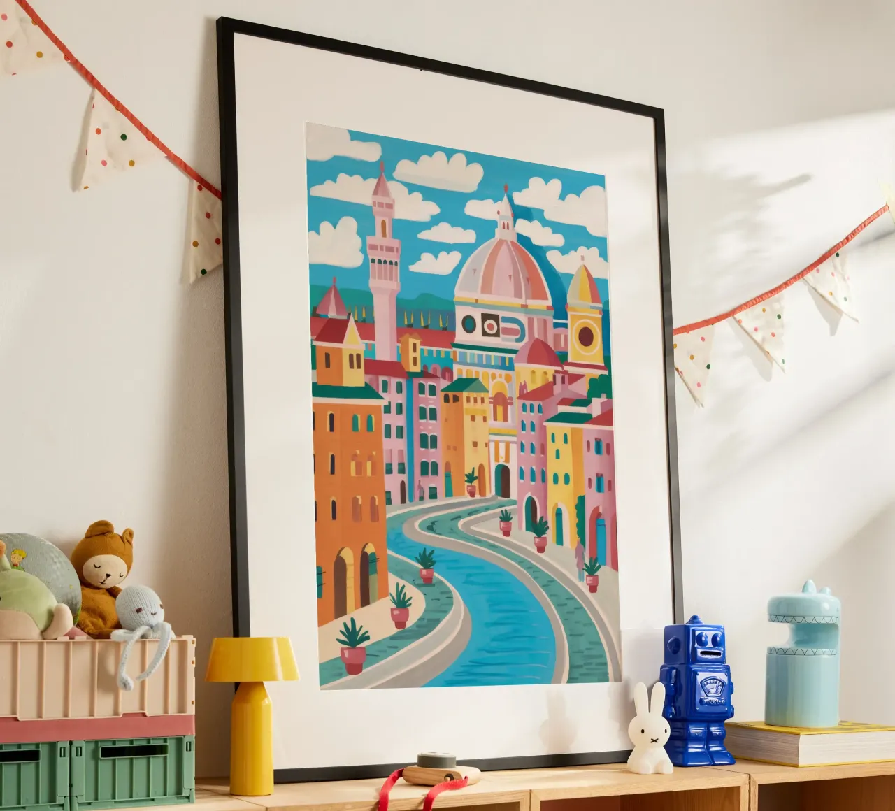 Vista sul fiume Firenze poster da Aurora Muse