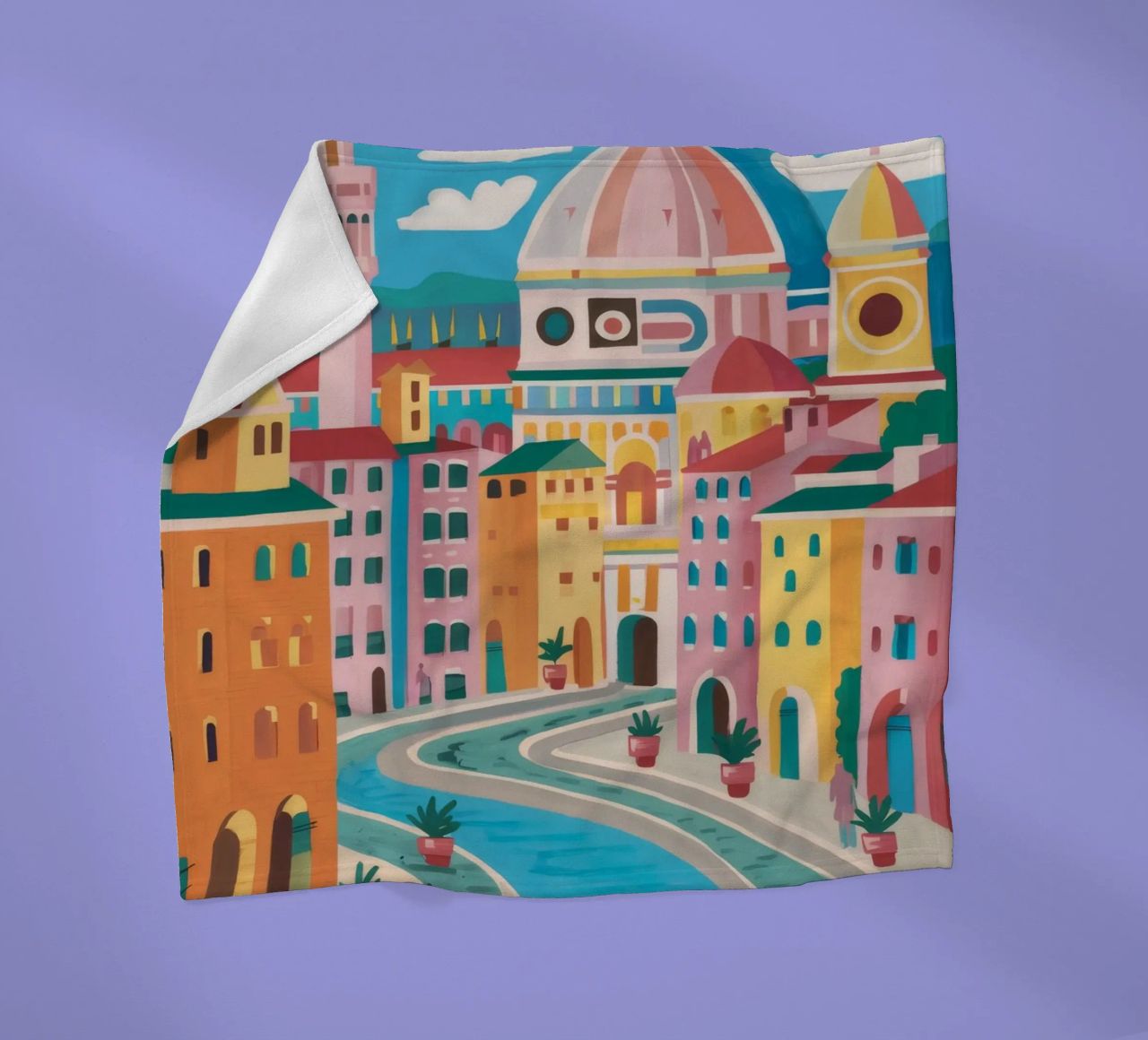 Vista sul fiume Firenze coperta in pile da Aurora Muse