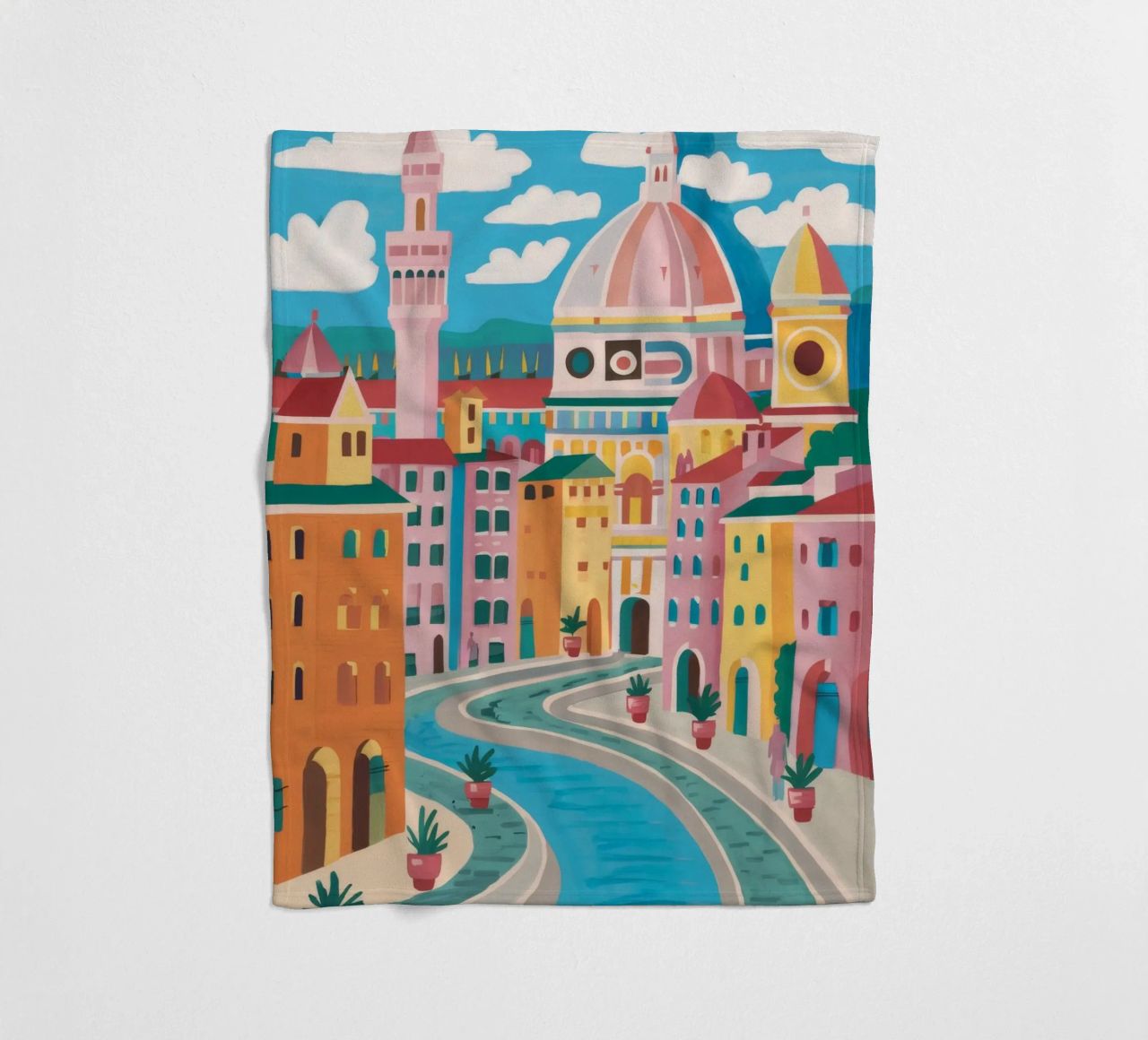 Vista sul fiume Firenze coperta in pile da Aurora Muse