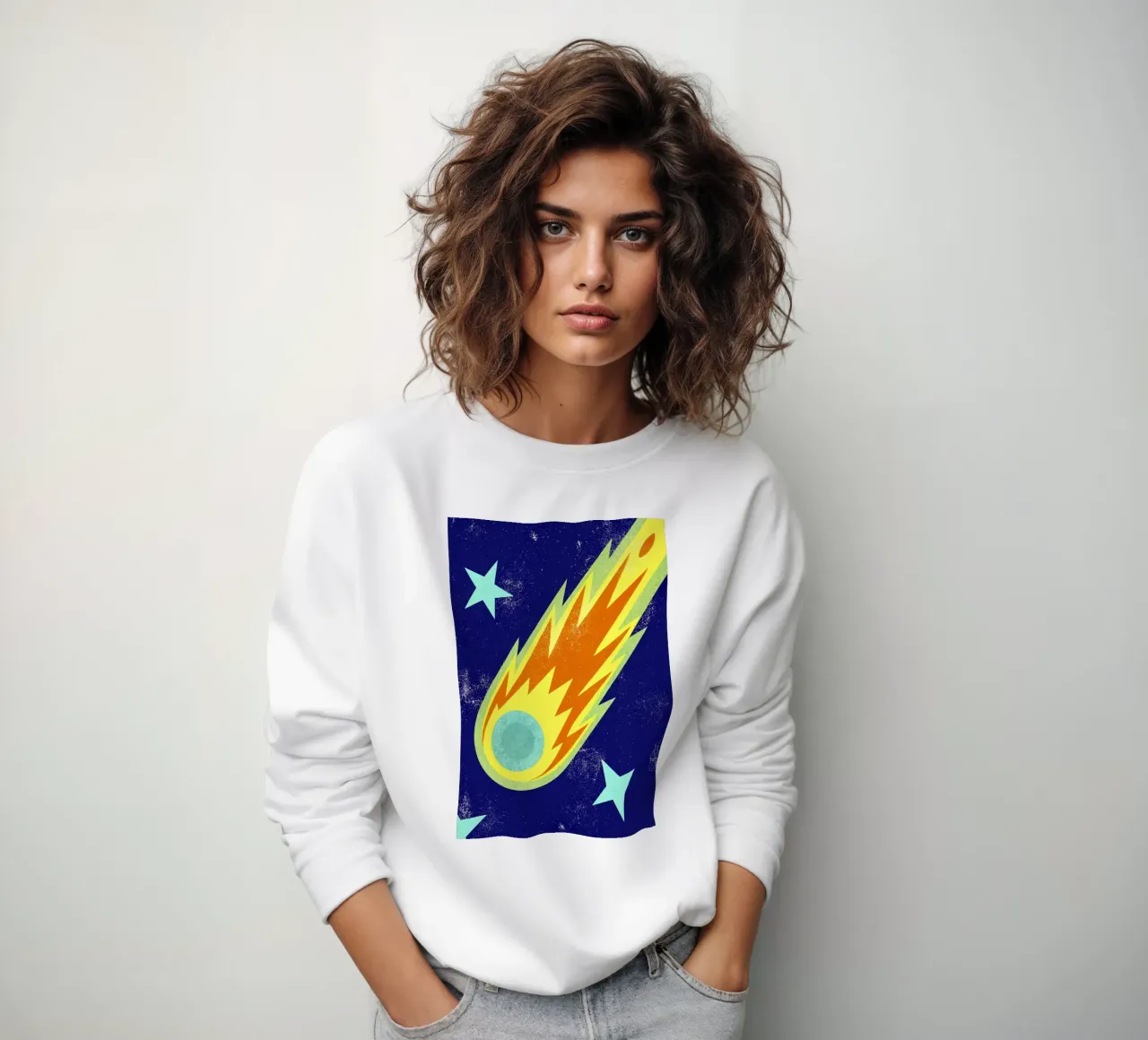 cometa retro art felpa da ralliness