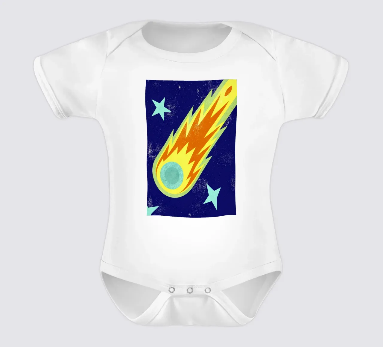 cometa retro art body neonato maniche corte da ralliness