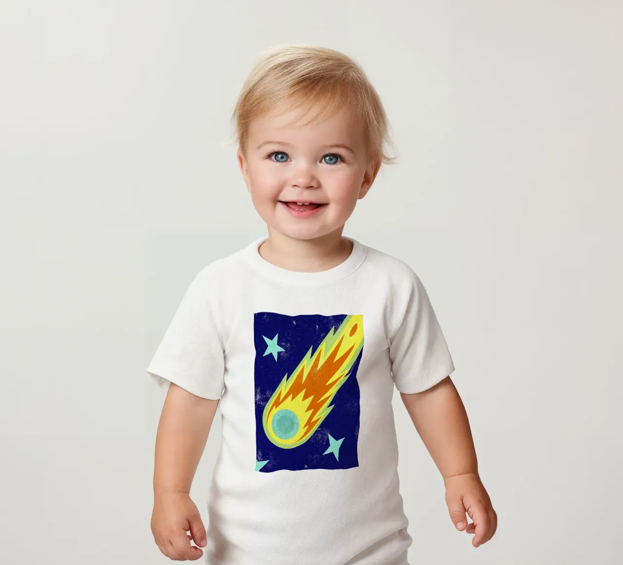 cometa retro art maglietta neonato da ralliness
