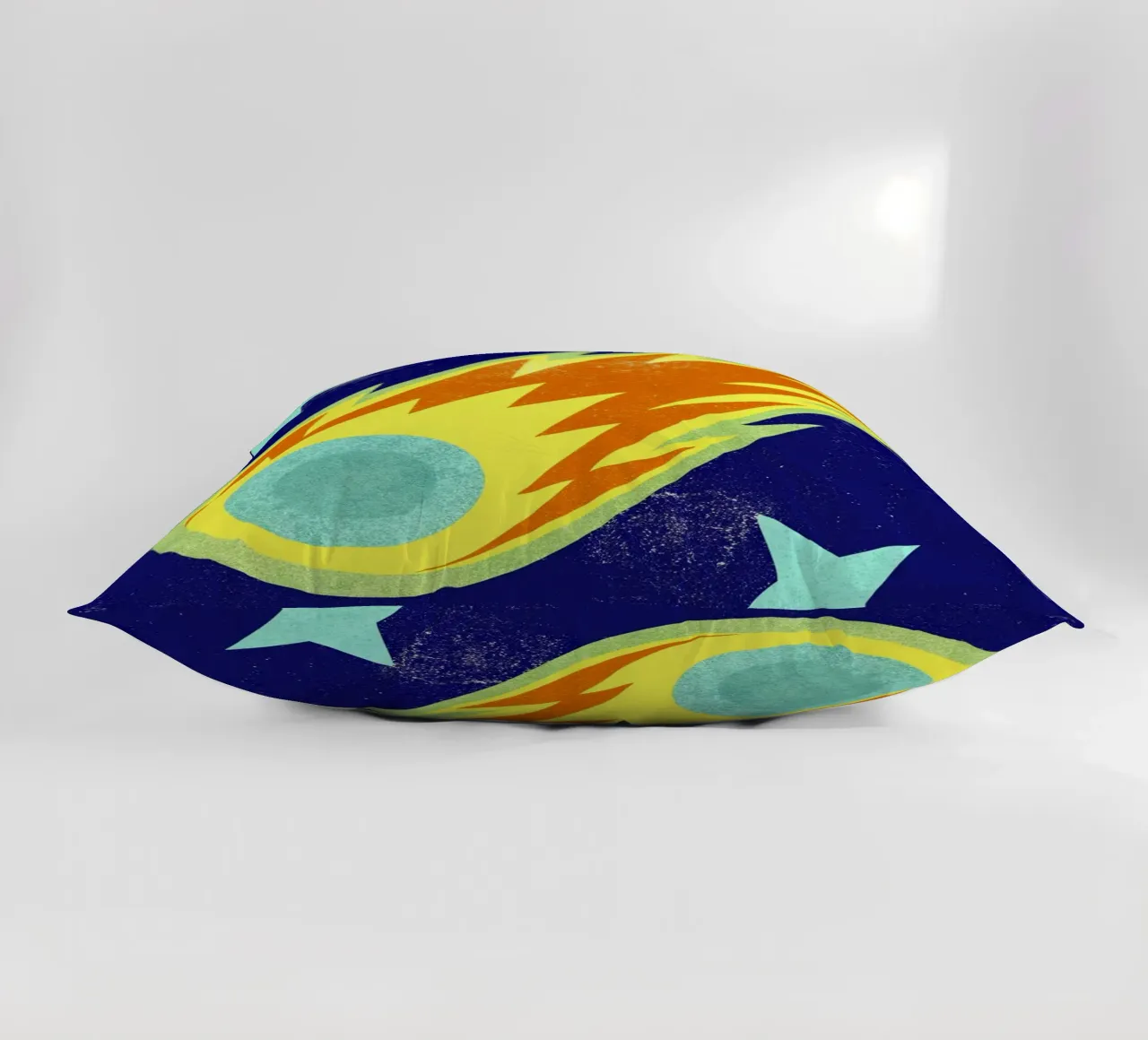 cometa retro art cuscino da ralliness