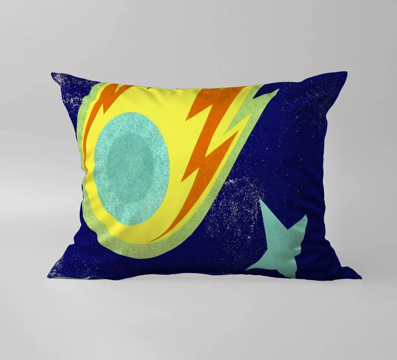 cometa retro art cuscino da ralliness