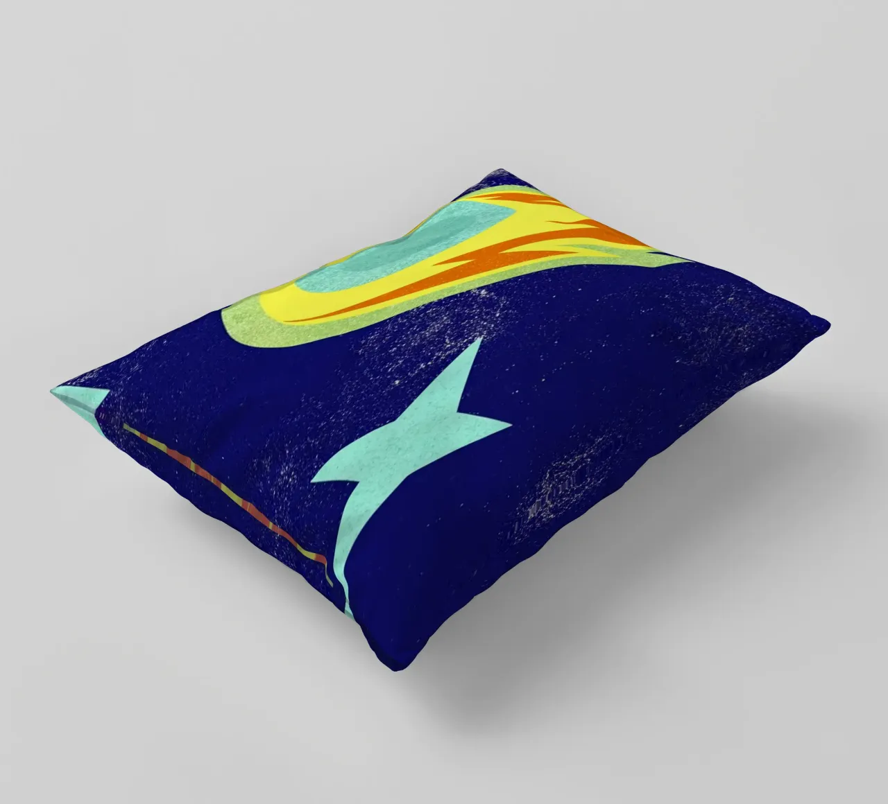 cometa retro art cuscino da ralliness