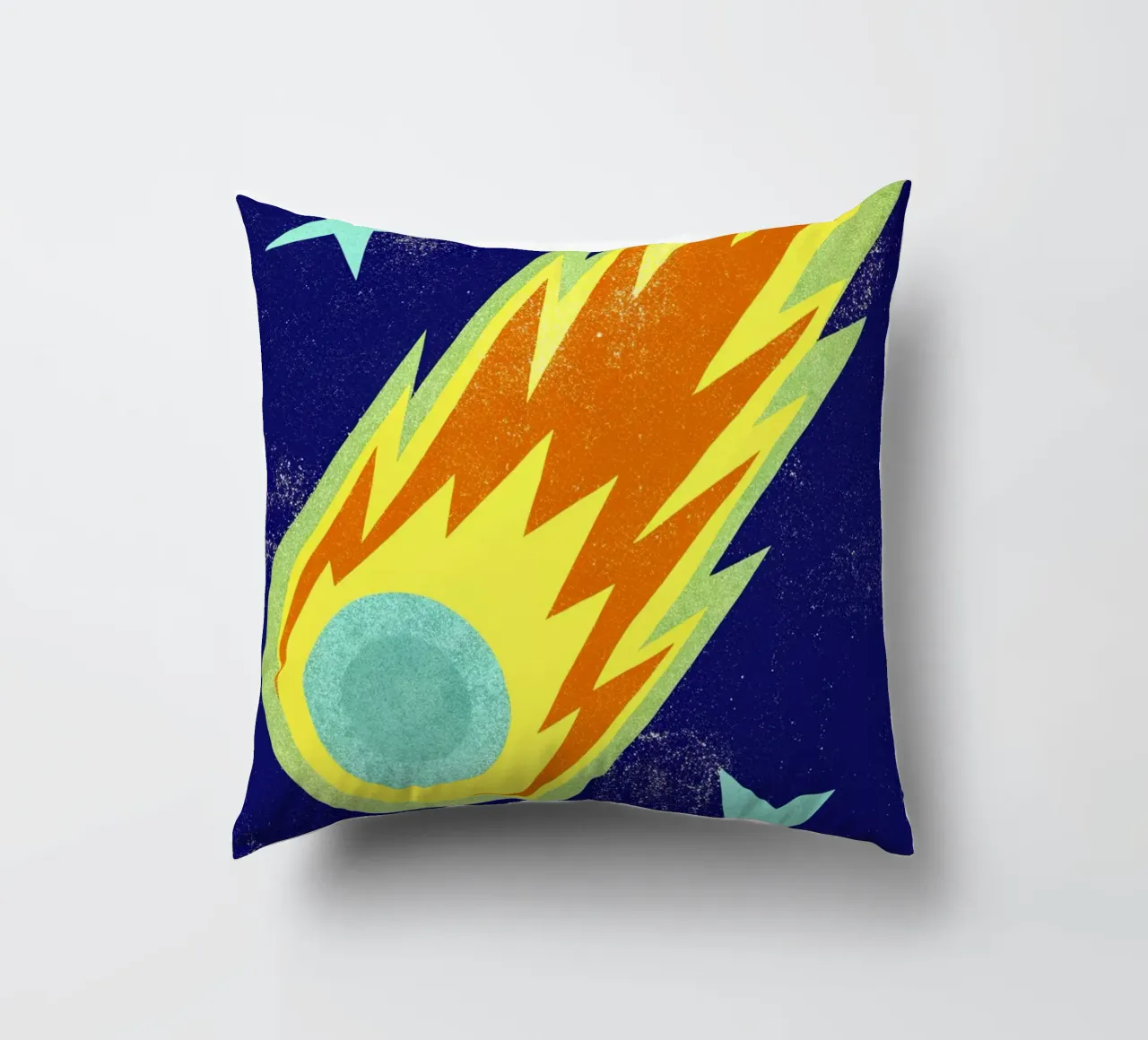 cometa retro art cuscino da ralliness