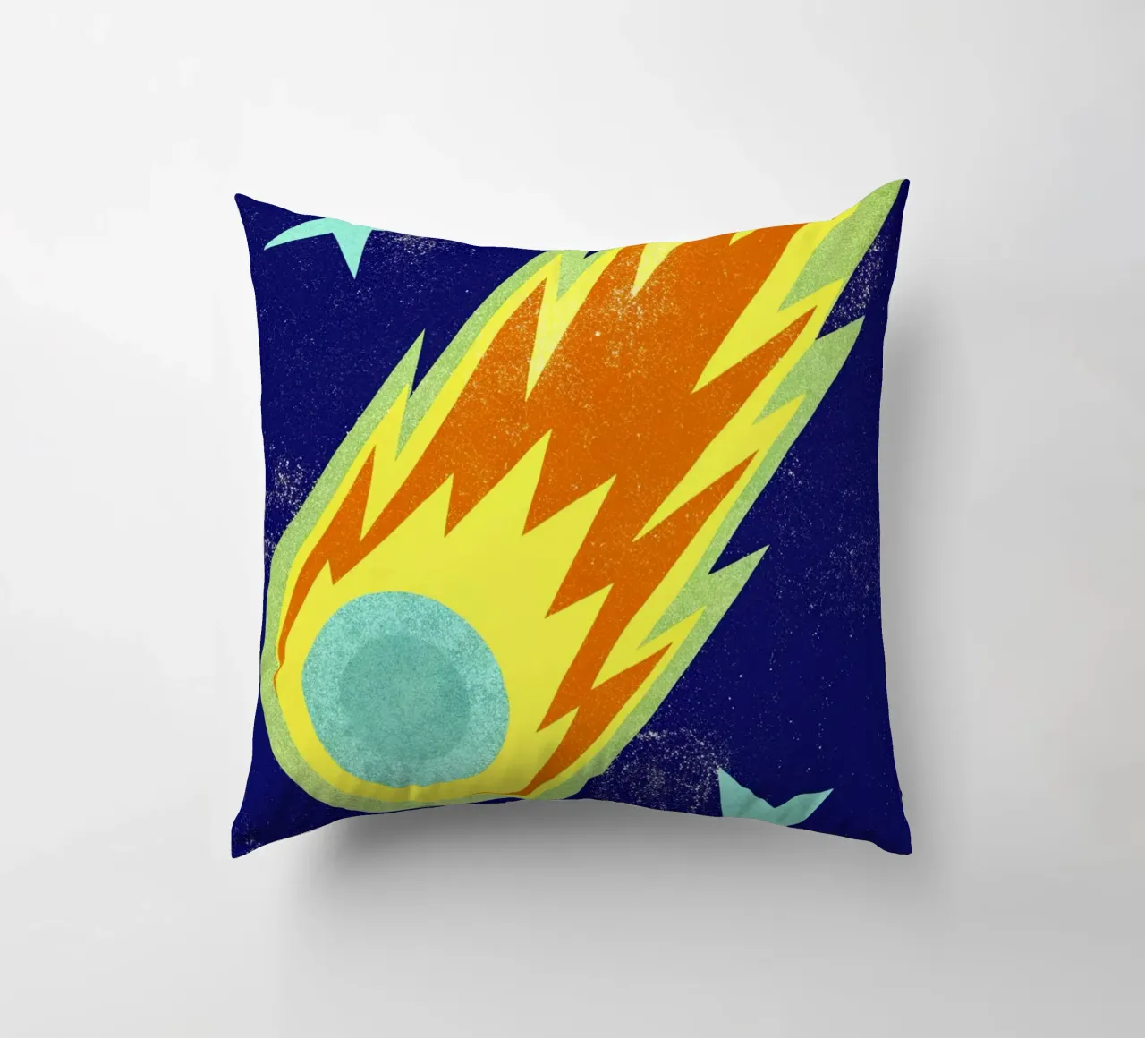 cometa retro art cuscino da ralliness