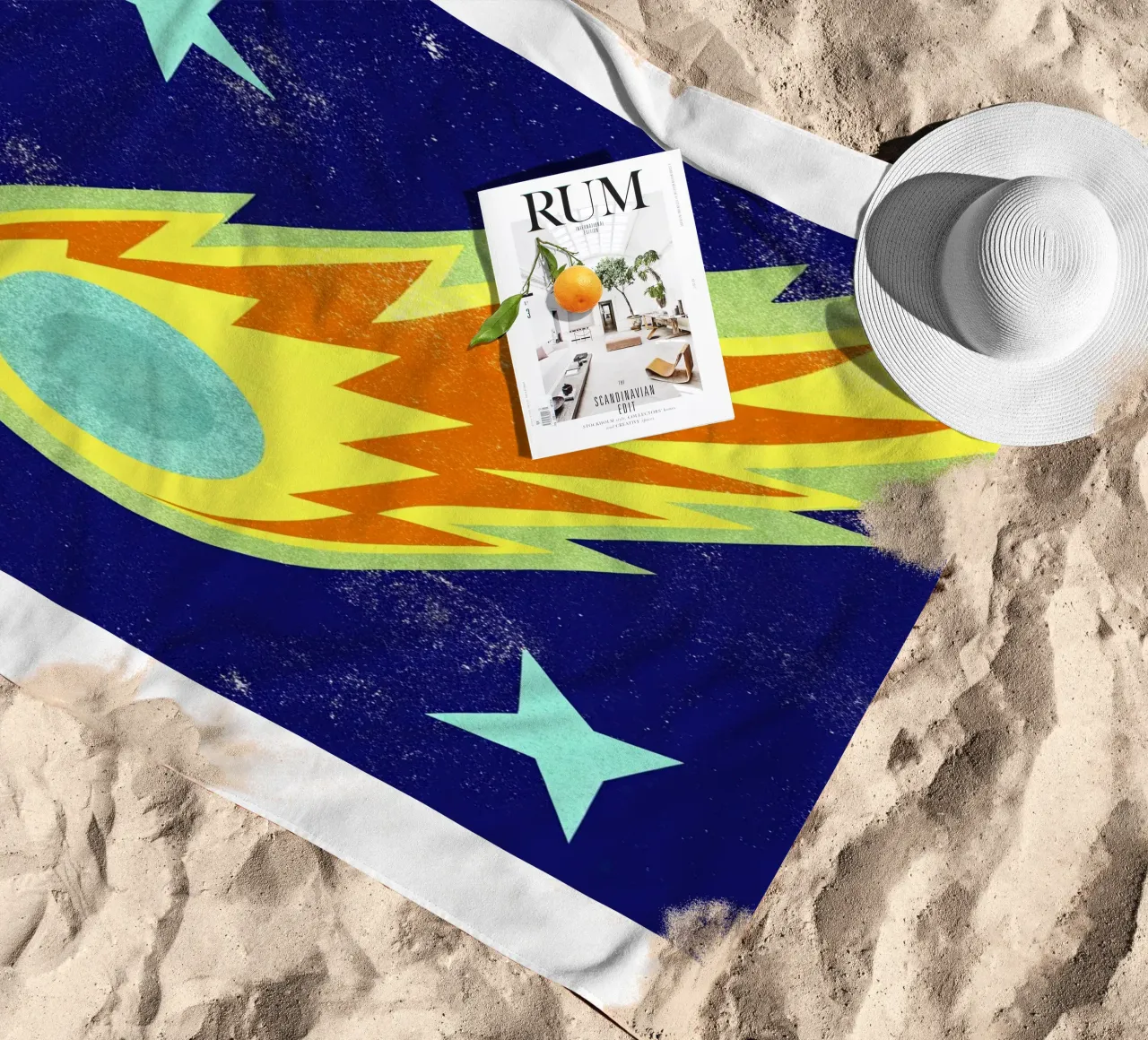 cometa retro art telo mare da ralliness