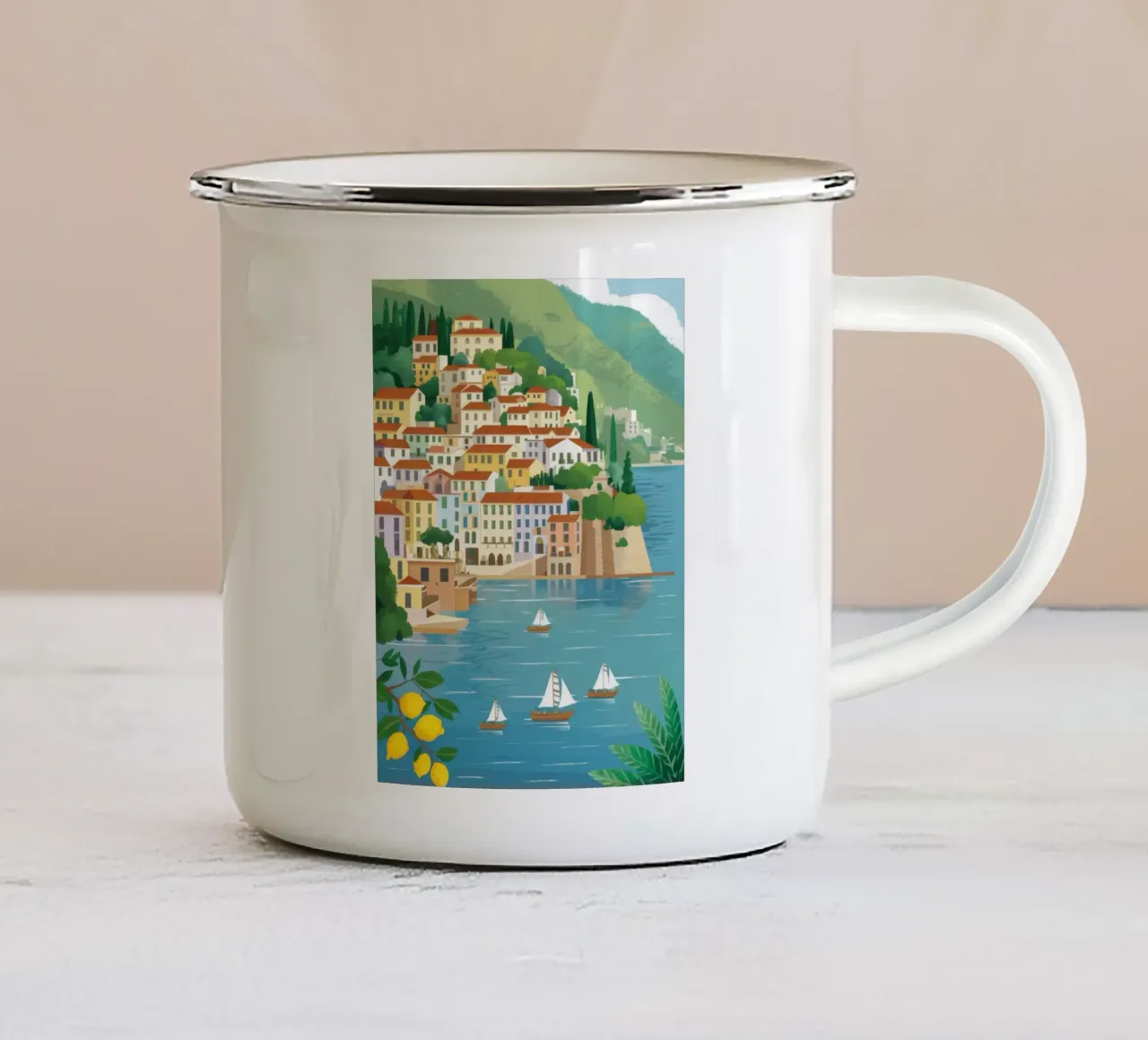 Lemon Grove Seaview tazza in smalto da Jasper Rune