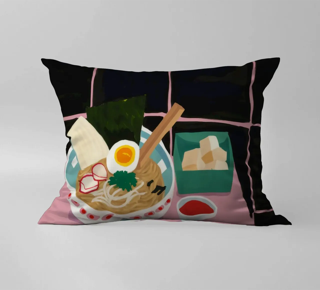 Ramen di mezzanotte Calma cuscino da Aurora Muse