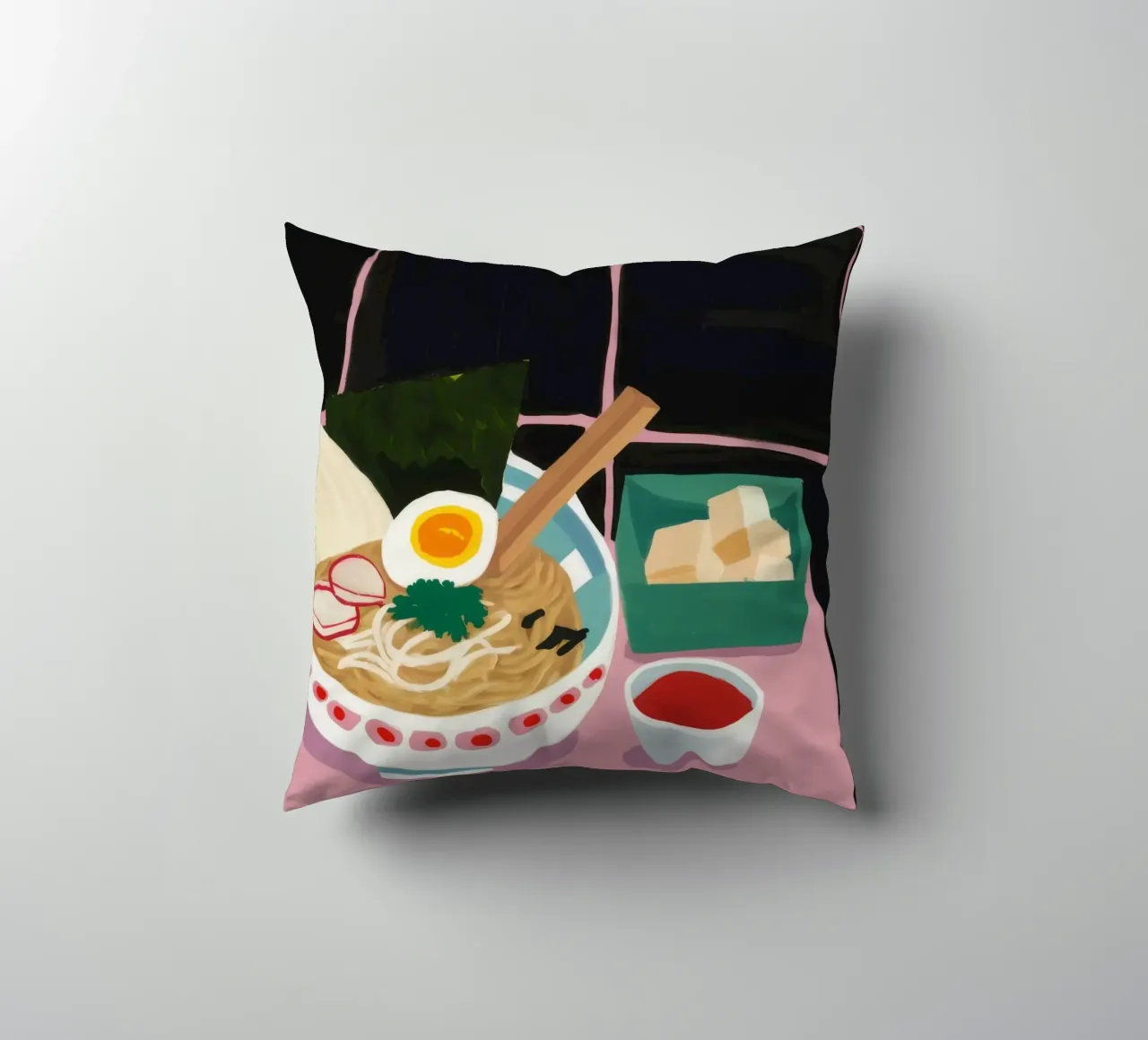 Ramen di mezzanotte Calma cuscino da Aurora Muse
