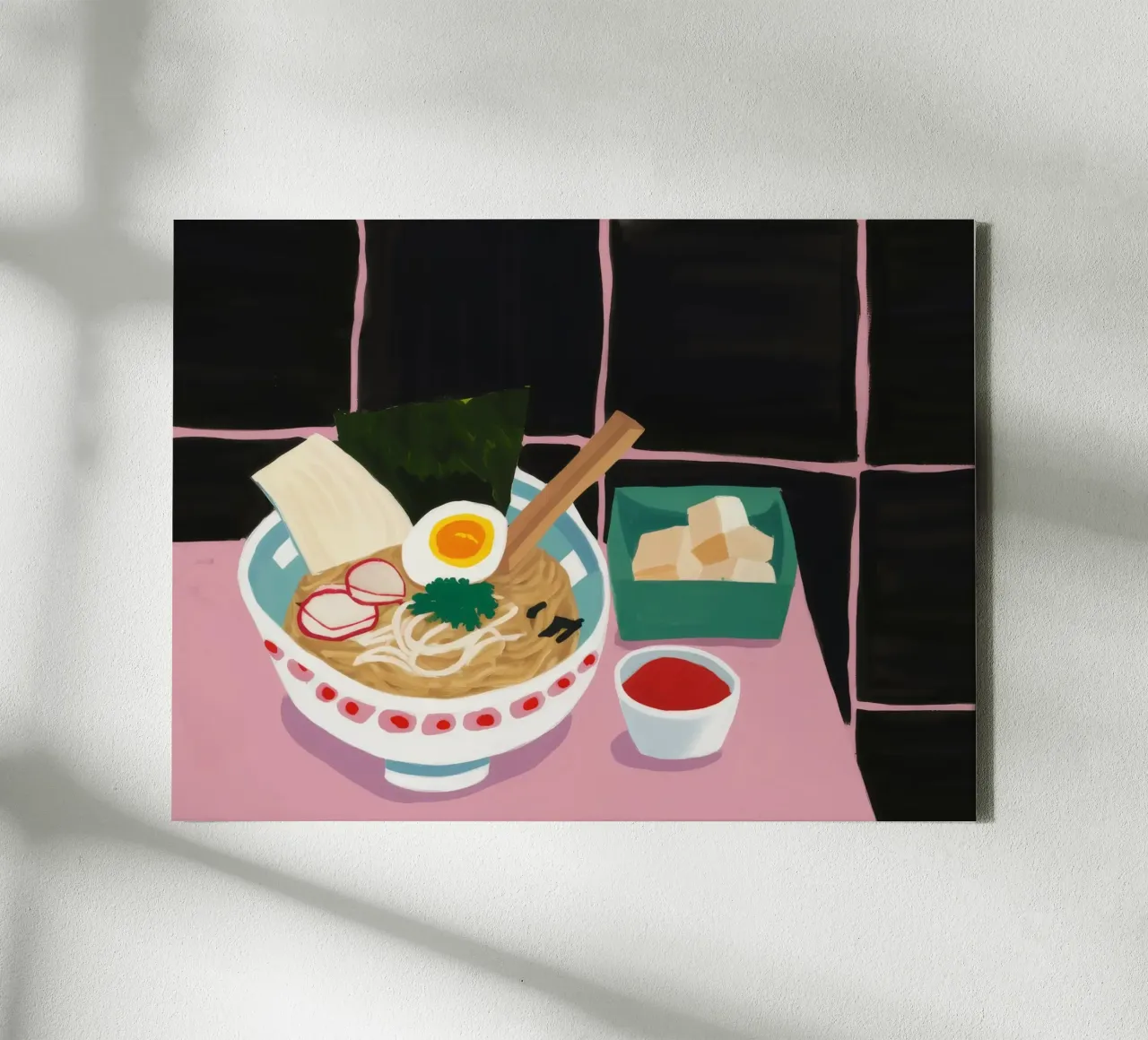 Ramen di mezzanotte Calma tela con Cornice a cassetta da Aurora Muse