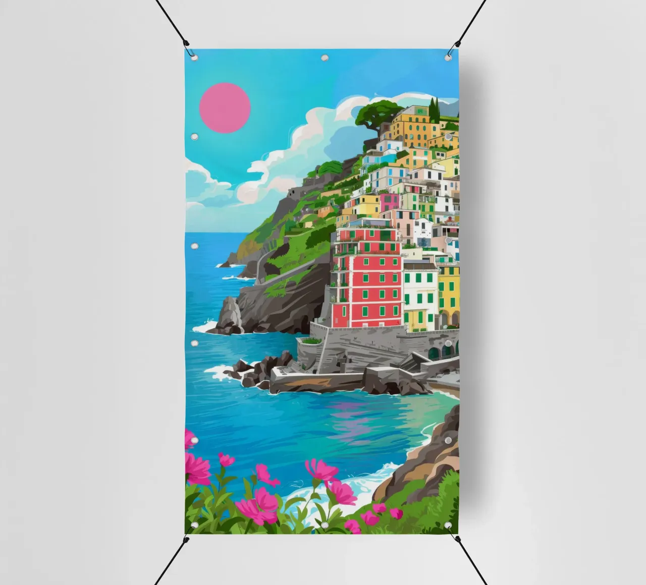 Sole Cremisi Cliffside telo in pvc da Jasper Rune