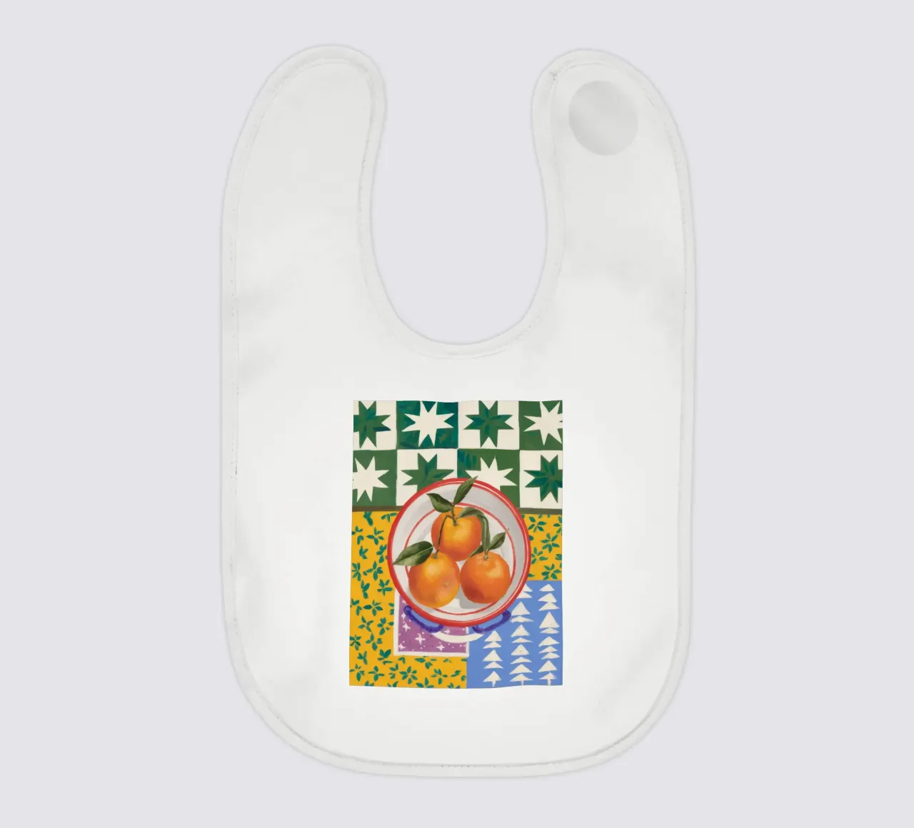 Mandarin Pattern Pop Babylätzchen von Aurora Muse