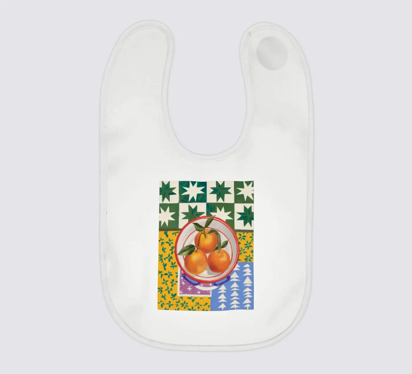 Pattern mandarino Pop bavaglino da Aurora Muse