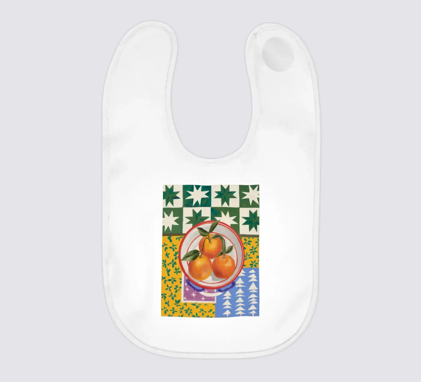 Pattern mandarino Pop bavaglino da Aurora Muse